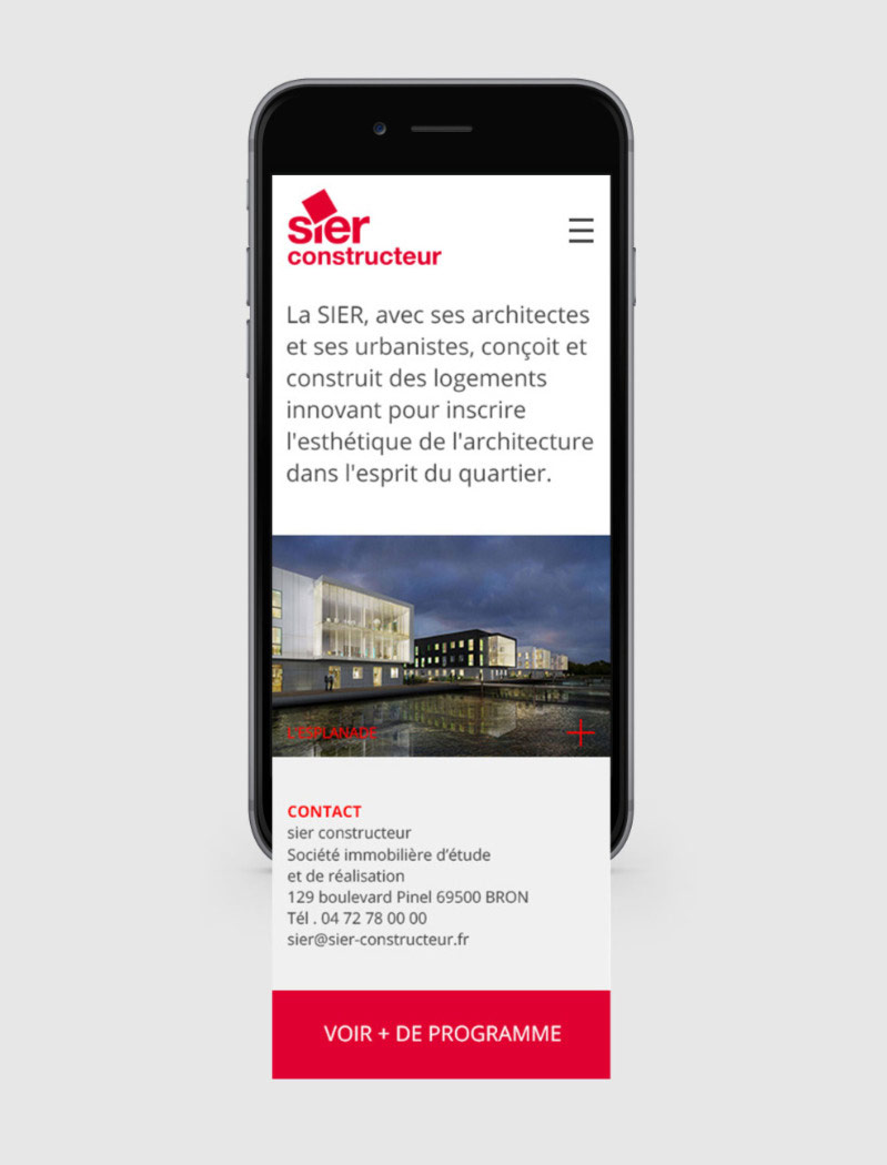 Sier constructeur site internet mobile