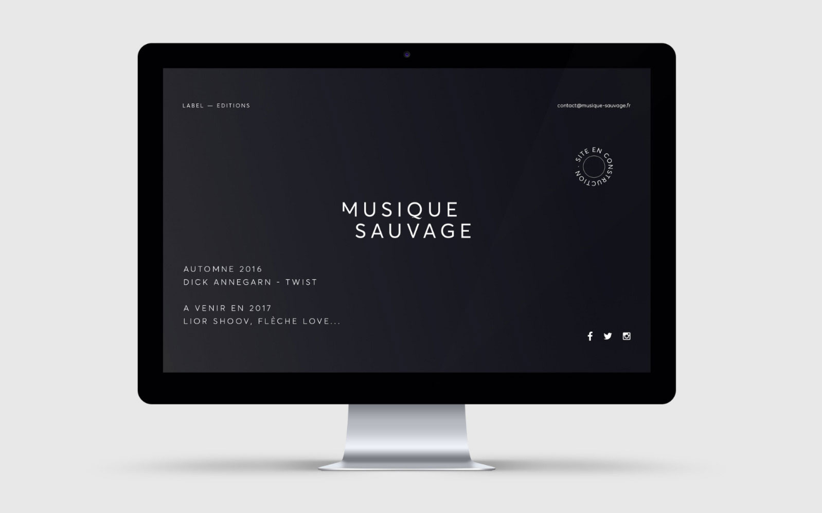 Musique Sauvage site web desktop