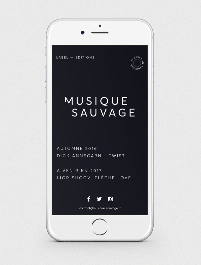 musique sauvage site web mobile d'attente