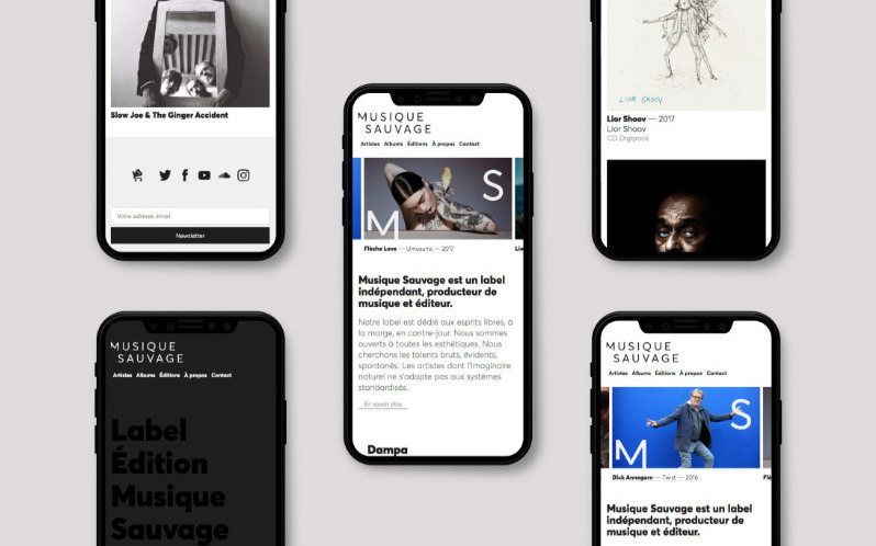 Musique Sauvage site web-reponsive design