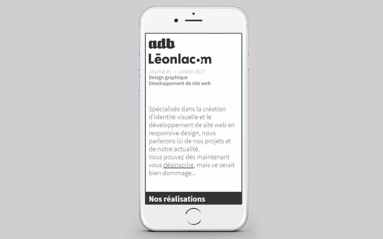 adb & Léonlacom font leur newsletter