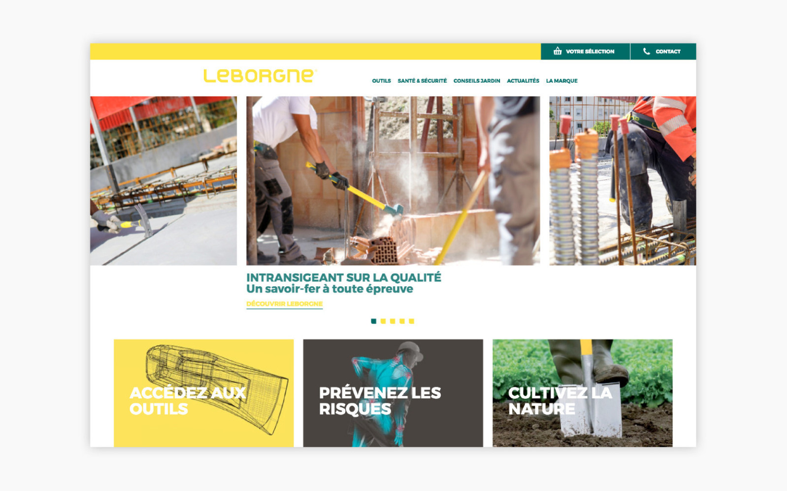 Site internet desktop Leborgne