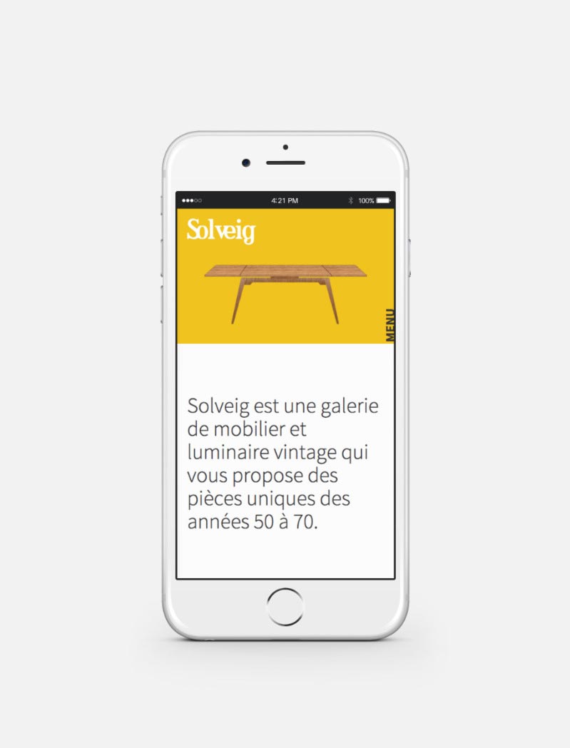 solveig vintage site web mobile