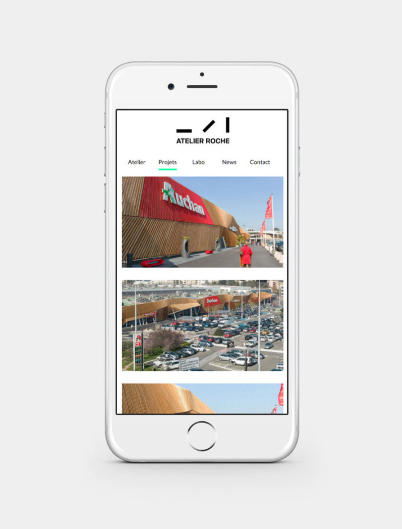 Atelier Roche site internet mobile