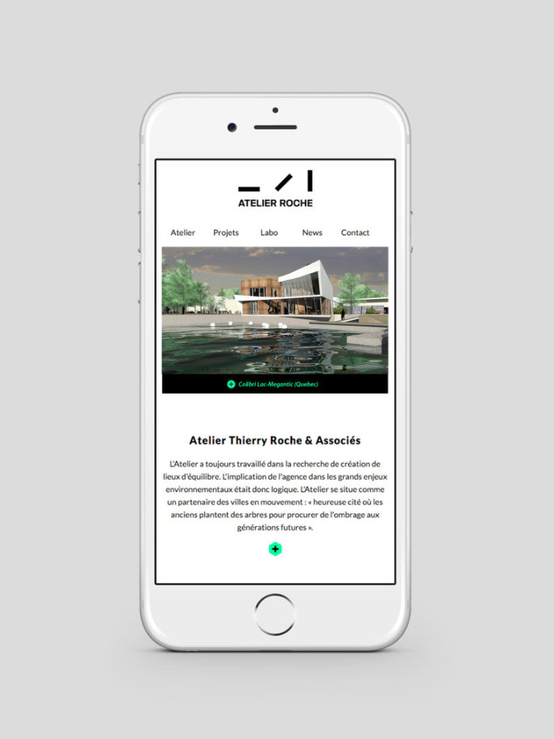 Atelier Roche site web mobile