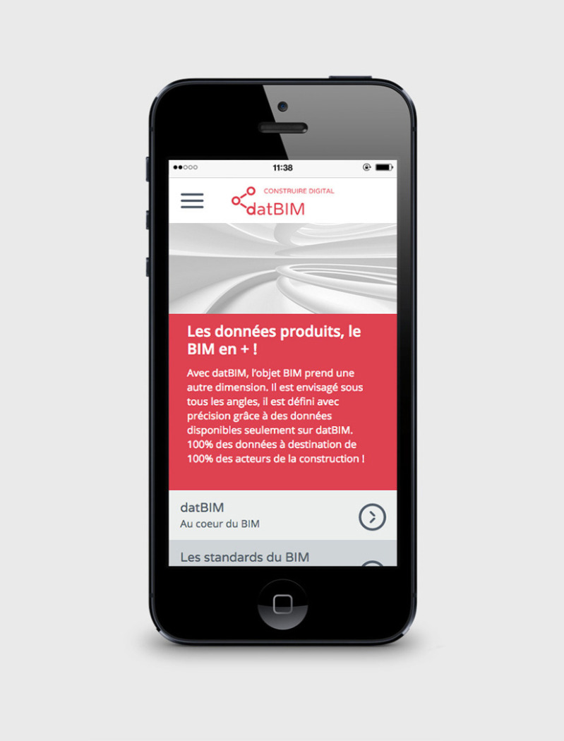datBIM site web mobile