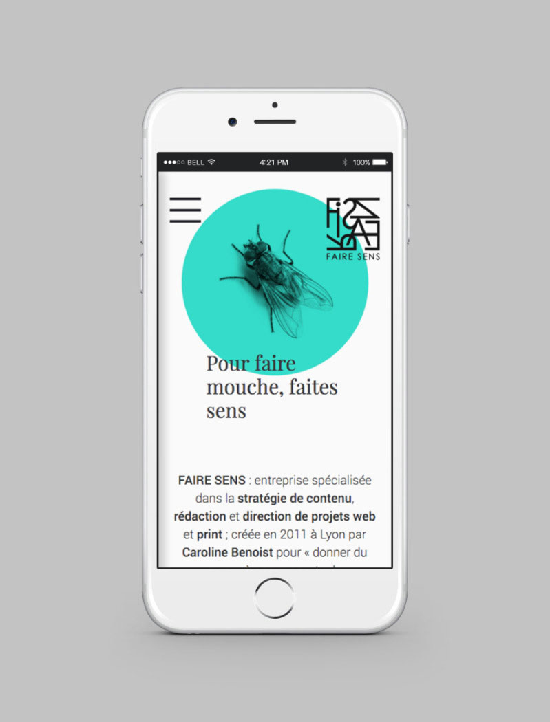 Faire Sens site web mobile