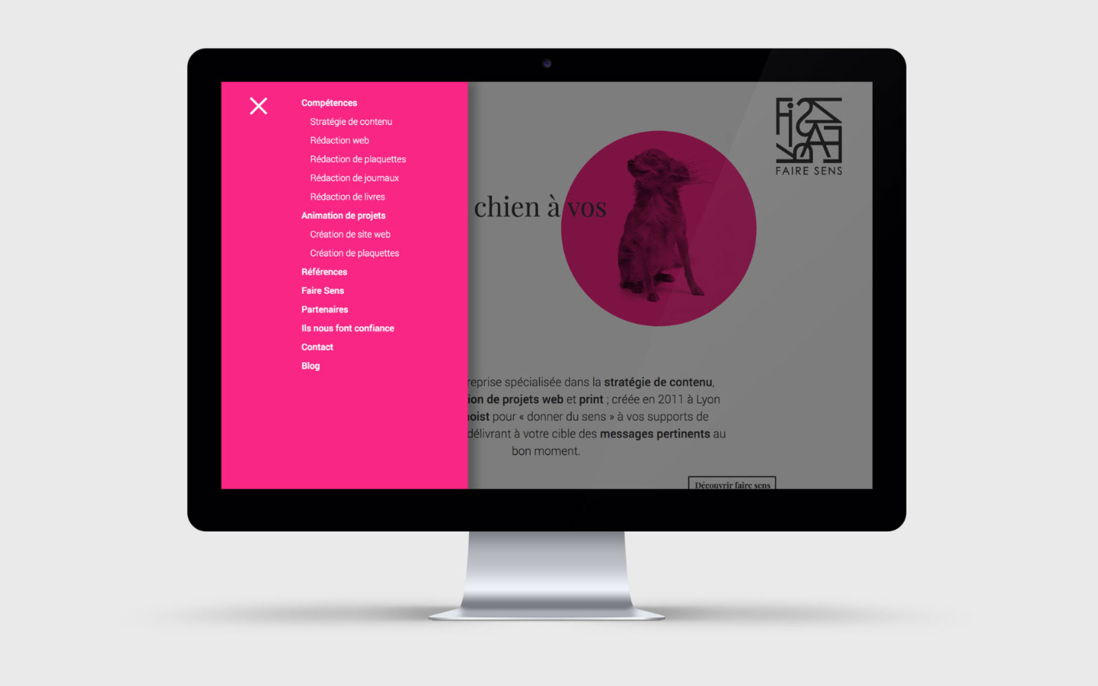Faire Sens site web reponsive
