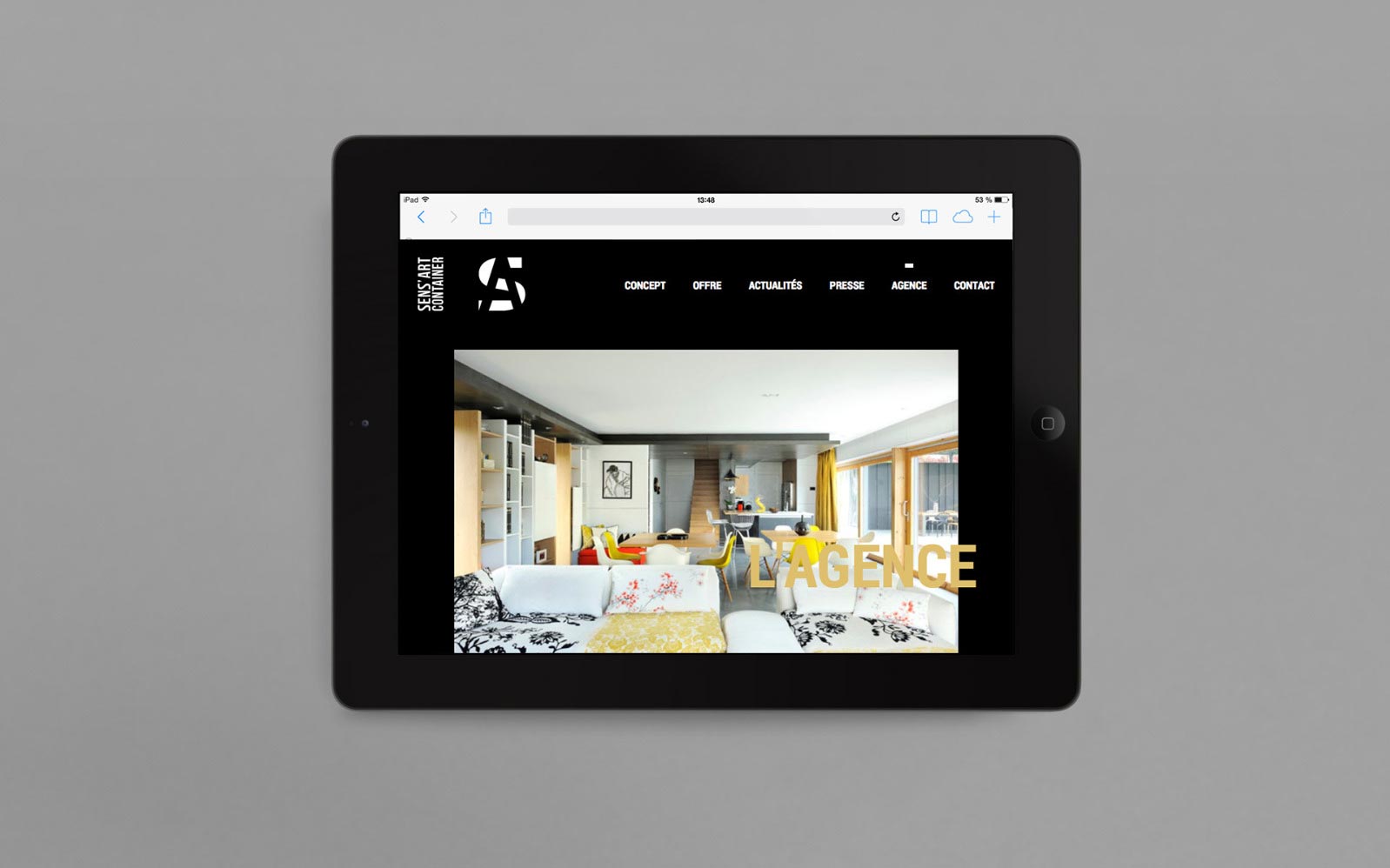 sens art container site web reponsive