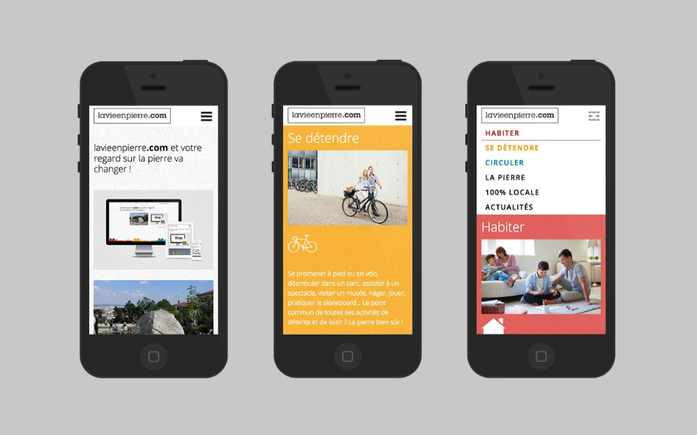 lavieenpierre site web mobile