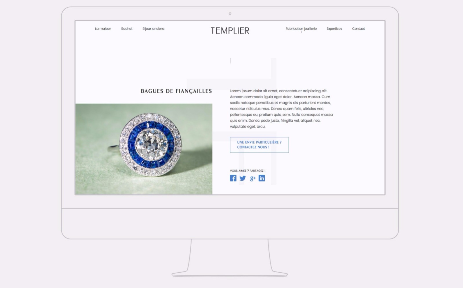 Templier Bijoux site web responsive