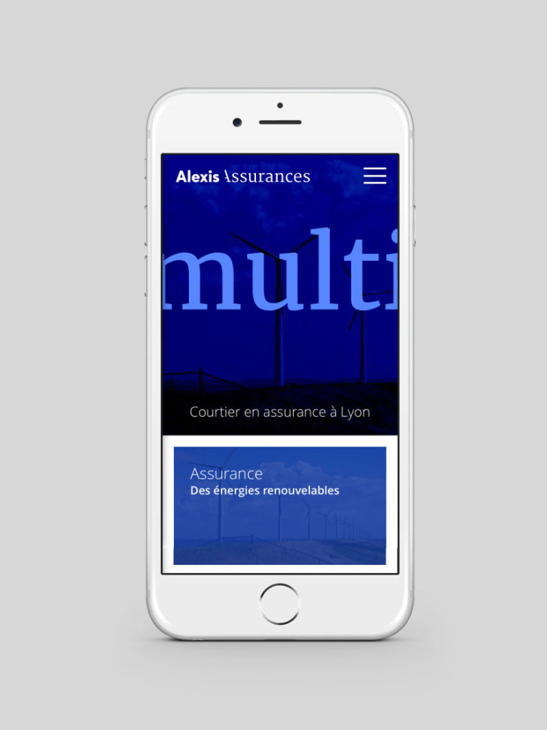 Alexis Assurances site web mobile