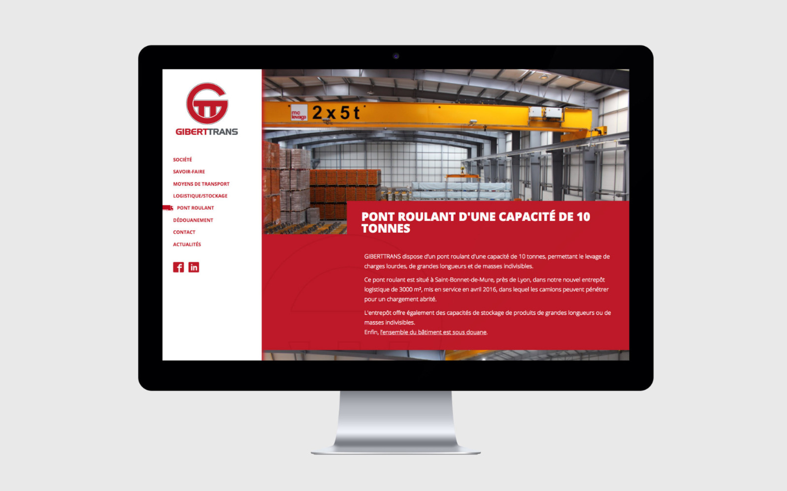 Site internet Giberttrans responsive