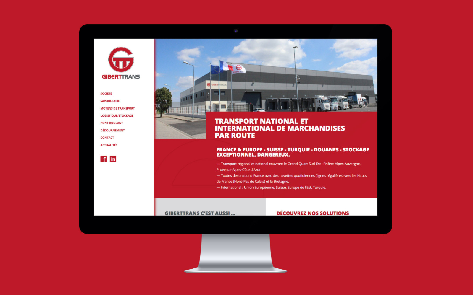site web Giberttrans responsive